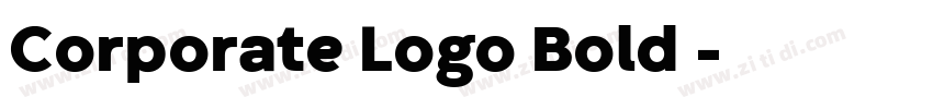 Corporate Logo Bold 字体转换